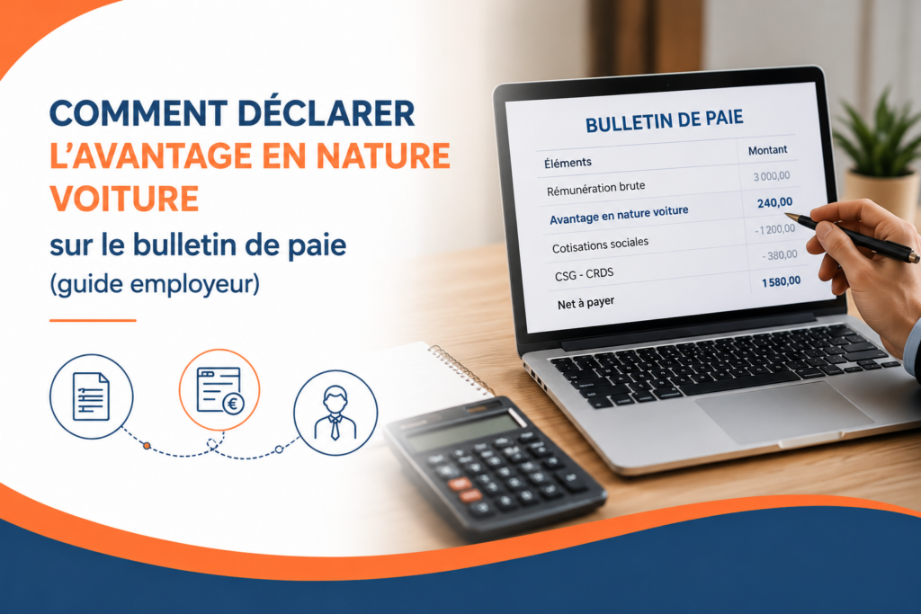 Comment déclarer l’avantage en nature voiture sur le bulletin de paie (guide employeur)