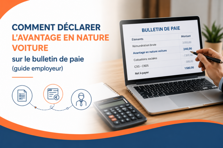 Comment déclarer l&rsquo;avantage en nature voiture sur le bulletin de paie (guide employeur)