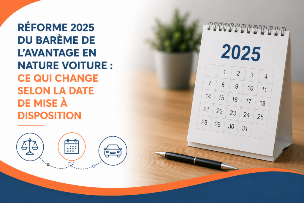 Réforme 2025 du barème de l’avantage en nature voiture : ce qui change selon la date de mise à disposition